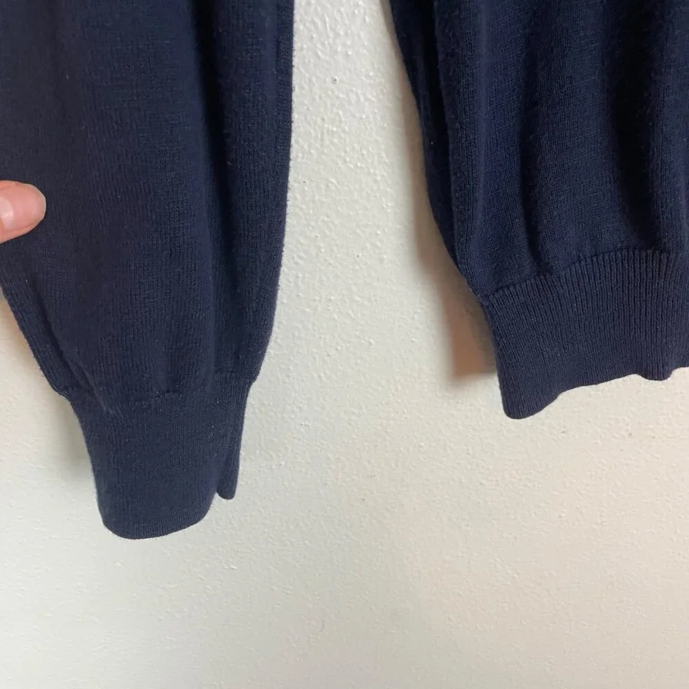 J. Crew Sweater Men's M Slim Navy Long Sleeve‎ Shirt 100% Cotton A2066 Basics
